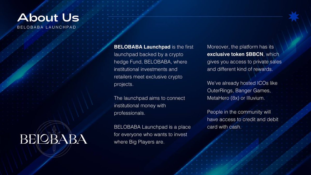 bitbcnlaunchpad's tweet photo. About this project!

Stay tuned!: https://t.co/UrWai2Gqiv

#icodrops #icoalerts #presale #airdrops #Whitelist https://t.co/kaygvVbQxT