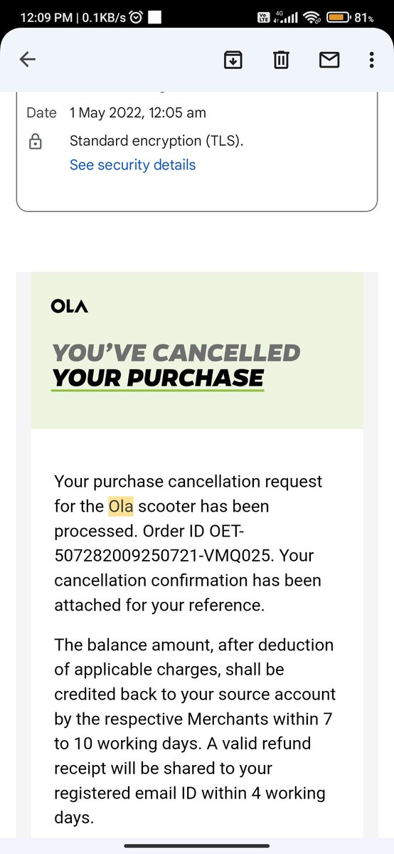 ArunSuwalka's tweet photo. It's more then one month & still I am waiting for valid refund receipt which is supposed to deliver to me in 4 days also I haven't received my refund money which is supposed to transfer with in 7 to 10 working days.
#olaelectic #ola #where is my money? @OlaElectric @bhash https://t.co/NyCE3rcf5U