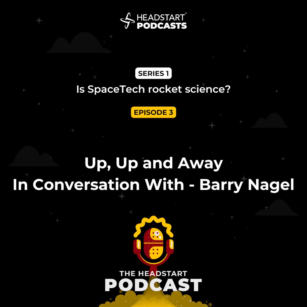 Headstarters's tweet photo. "Is that a bird? is that a plane ?✈️  No that’s the latest Headstart podcast !

“Up, Up and Away” we go with Barry, taking you to the corners of space to address questions such as the origin story of UP42 to how to democratise access to geospatial data. 
 https://t.co/K8mF73rJvh https://t.co/ayZghv57OO