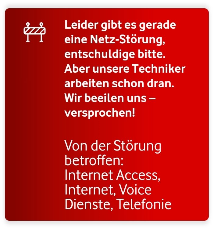 bbachinger's tweet photo. @vodafone_de @vodafoneservice Ist irgendwie abzusehen wie lange die DSL-Störung im Vorwahlengebiet 06226 noch anhalten wird? #TOBi ist da leider nicht sehr auskunftsfreudig :-/ https://t.co/IpjNsYtU6h