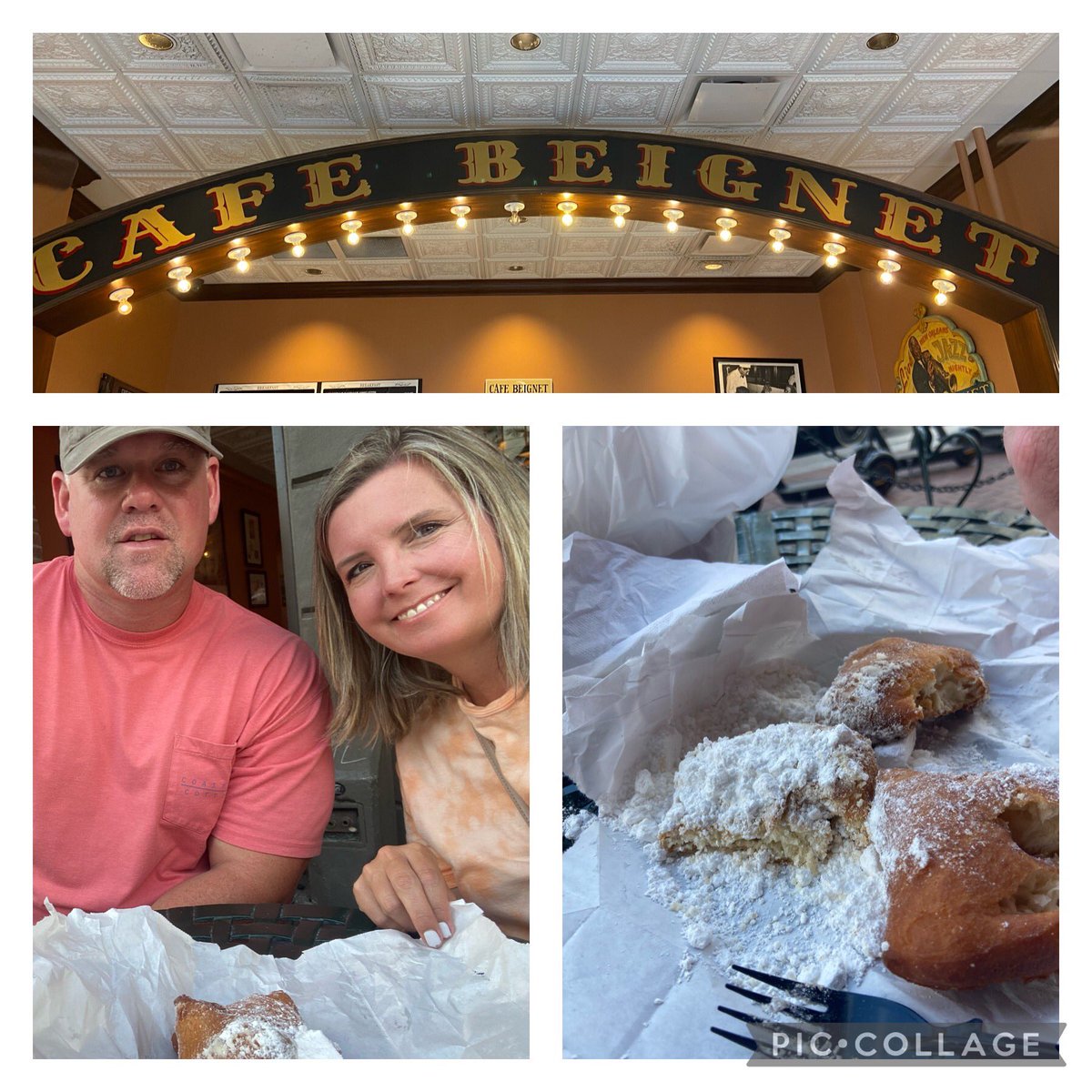 shastapentecost's tweet photo. It may be national donut day but in New Orleans you eat beignets!! https://t.co/nwXP85RnTp
