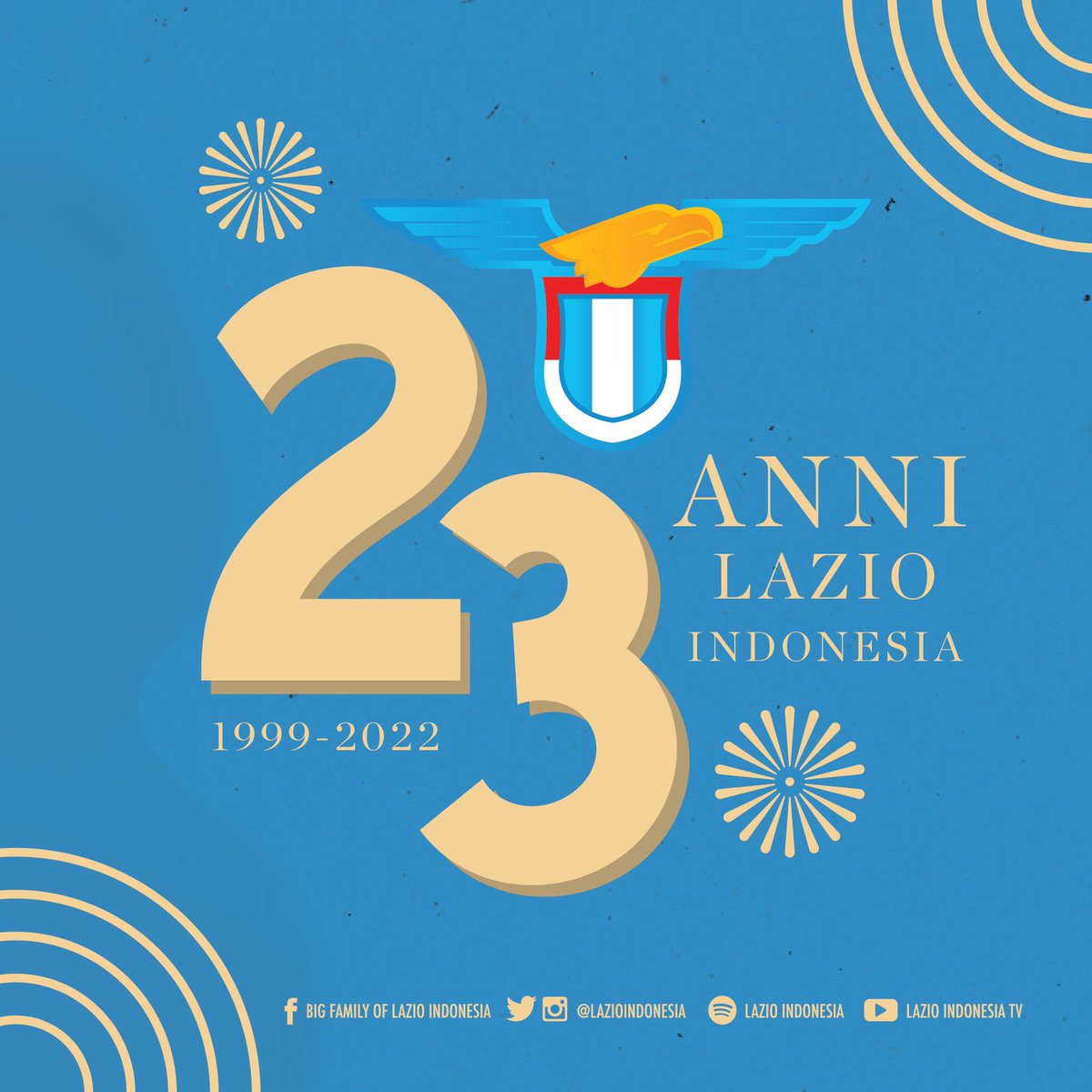 Selamat Ulang Tahun Lazio Indonesia.

Komunitas, Rumah, dan juga keluarga yang sudah 23 tahun saling mengenal dan berbagi rasa bersama di saat suka dan duka.

Grande Famiglia Lazio Indonesia