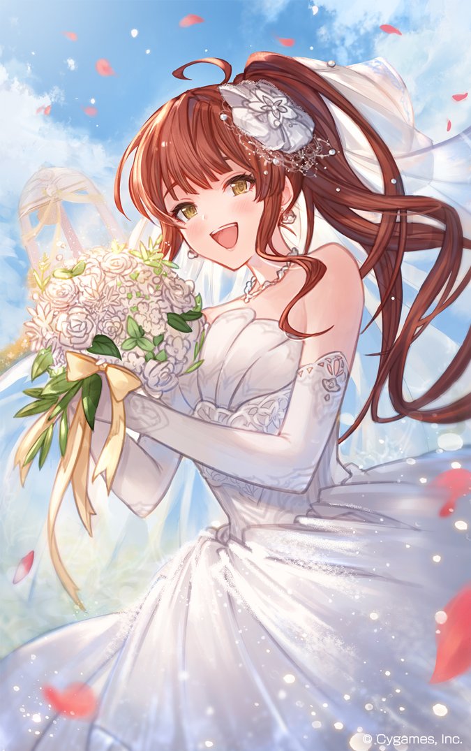 グランブルーファンタジー グランブルーファンタジー 6月といえば ジューンブライド ですね ということで 本日はイラスト チームよりウェディングドレスに身を包んだディアンサのイラストをお届け 天気が崩れやすくなる季節ですが 幸せいっぱいの