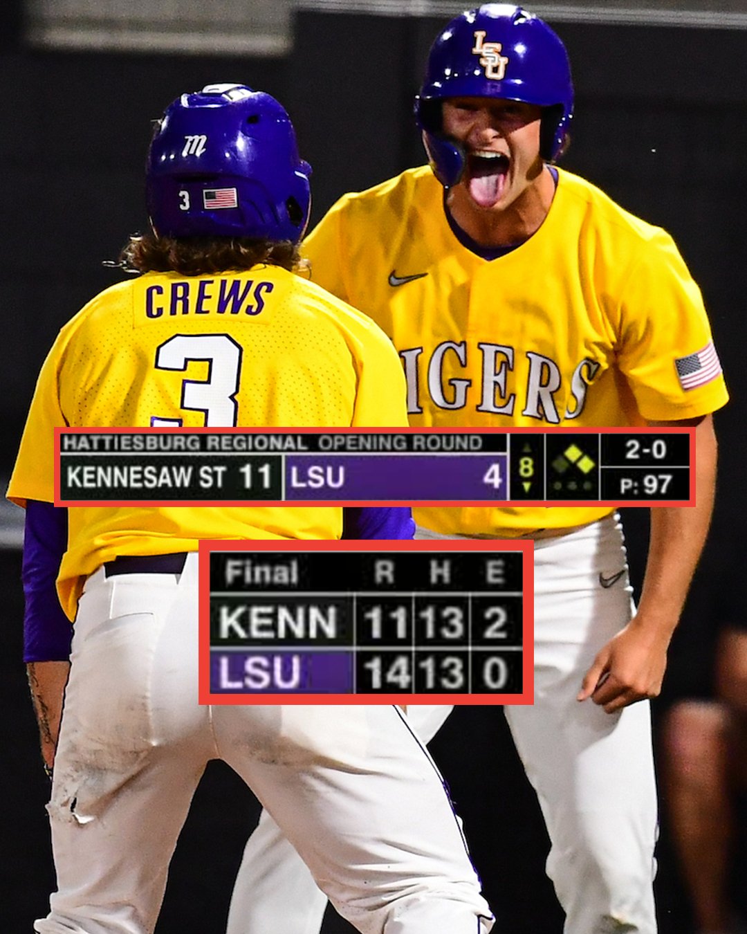 SEC Network on X: Tigers complete the comeback 🚨 @LSUbaseball