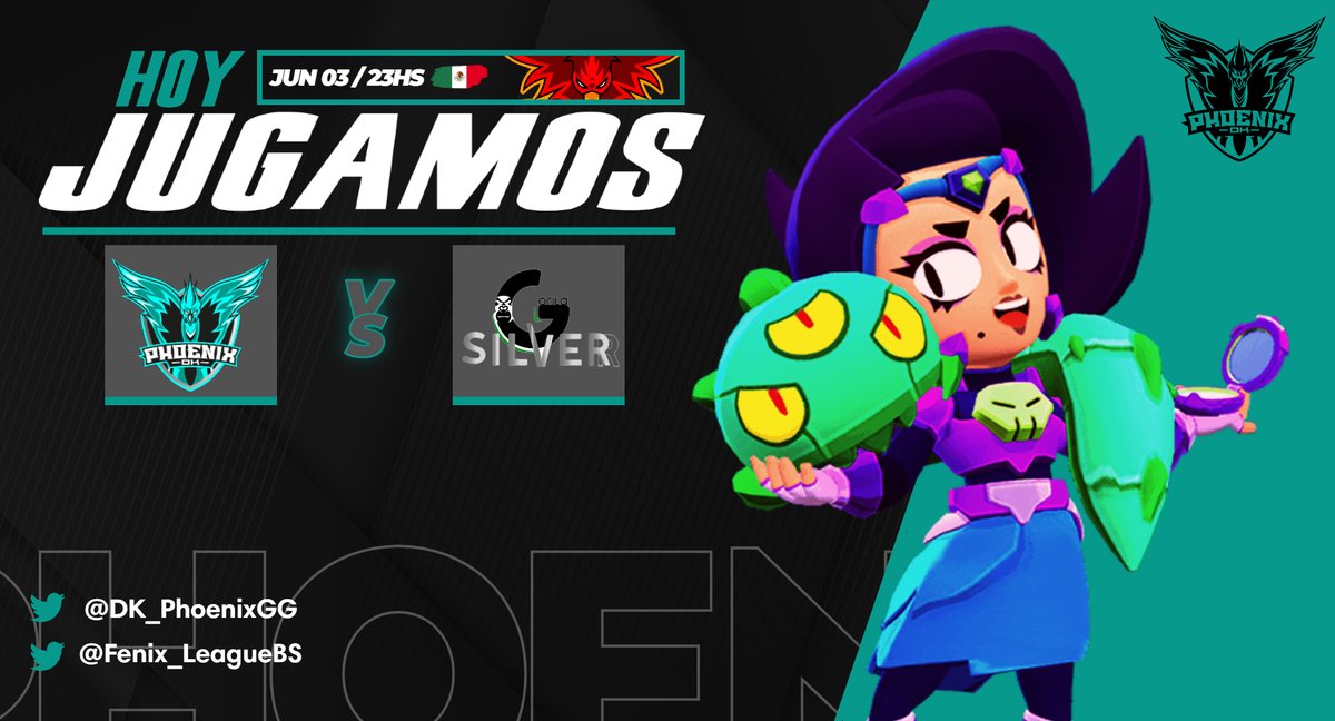 🐦DK PHOENIX BS🐦

#BS x Match Day 

Hoy nuestra escuadra debuta en la Liga Fenix contra un adversario muy fuerte...

🏆 <a href="/Fenix_LeagueBS/">Fenix League</a> 
🆚 @Gorila_Silver 
⏱️ 23hs🇲🇽

🐦 #GOPHOENIX