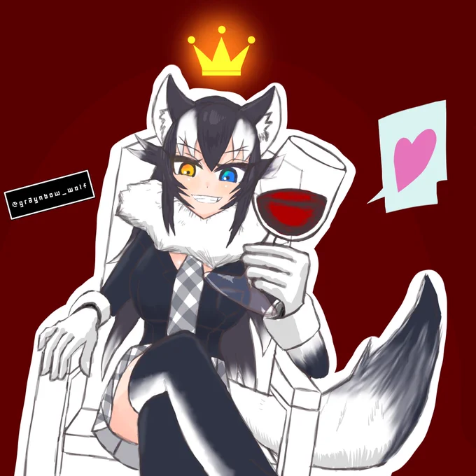 魔王みたいなタイリクオオカミさん#けものフレンズ 