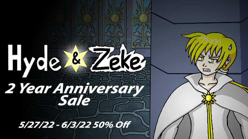 MysticMaskMedia's tweet photo. Celebrating Hyde &amp; Zeke's 2 year anniversary and Mystic mask Media's 4 year anniversary with a 50% off sale!

https://t.co/qDjrus9bZm

#gaming #indiegame #steamgame #steamsale https://t.co/EPKbxhSTTB
