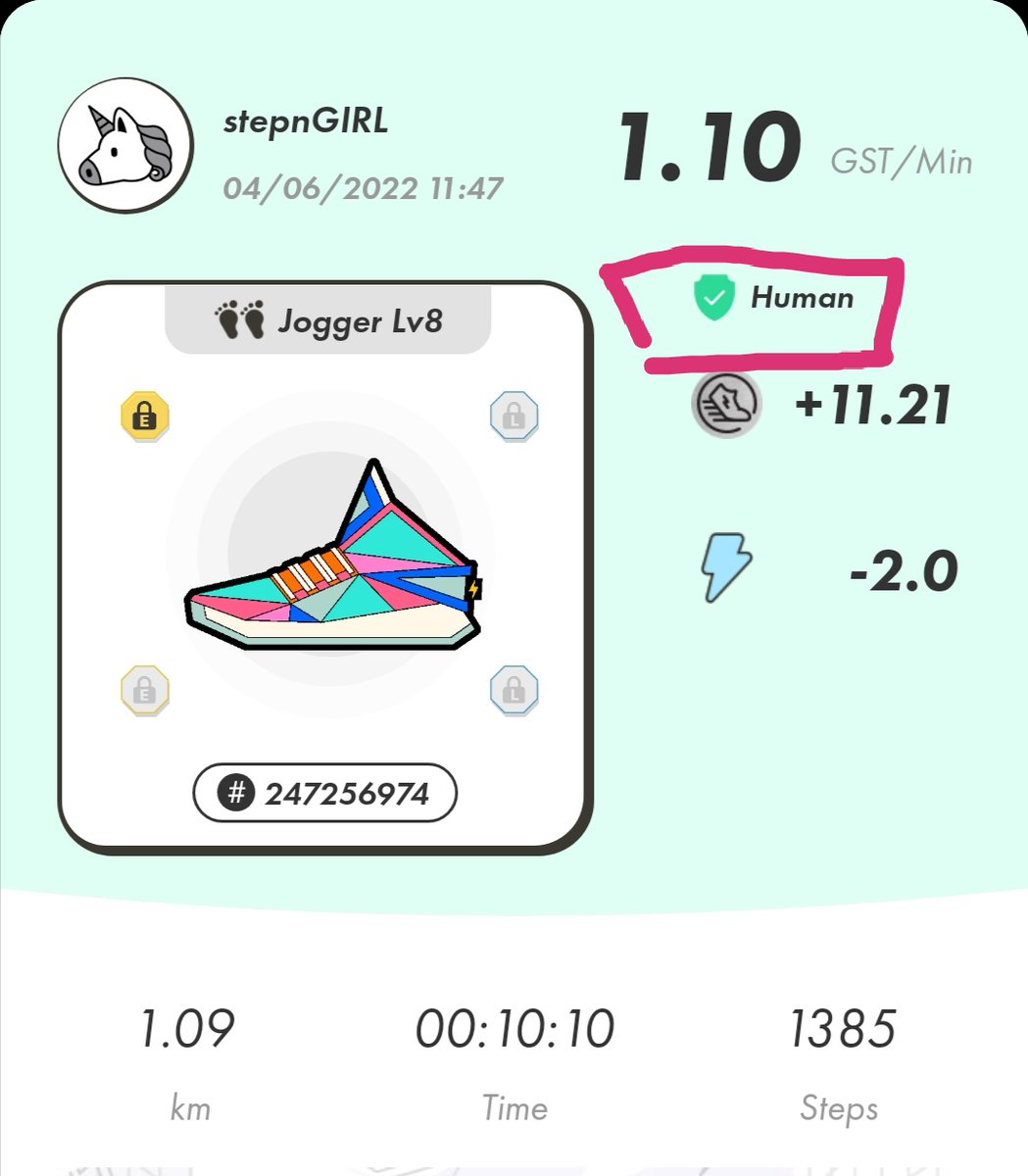 GirlStepn's tweet photo. Human認定🌸

#STEPN #STEPN女子 #Binance https://t.co/XyCRKSZX99