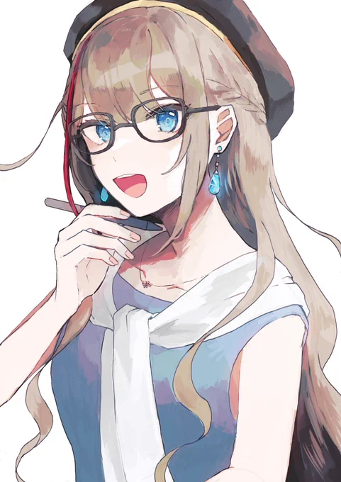 #なつめぇ画
FA描き配信、めちゃくちゃ生き生きしたオタクでとてもかわいいなという絵 