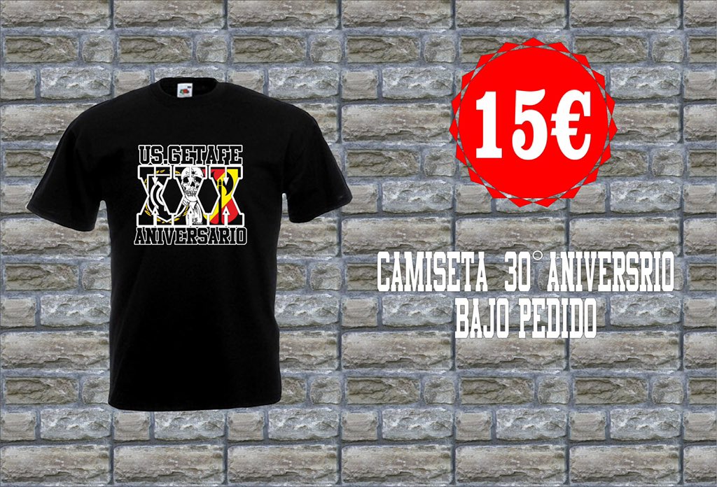 USGETAFE's tweet image. Con motivo de XXX ANIVERSARIO de una las secciones más longevas de ULTRAS SUR.
Bufanda :12€
Camiseta 15€
Para más información MD