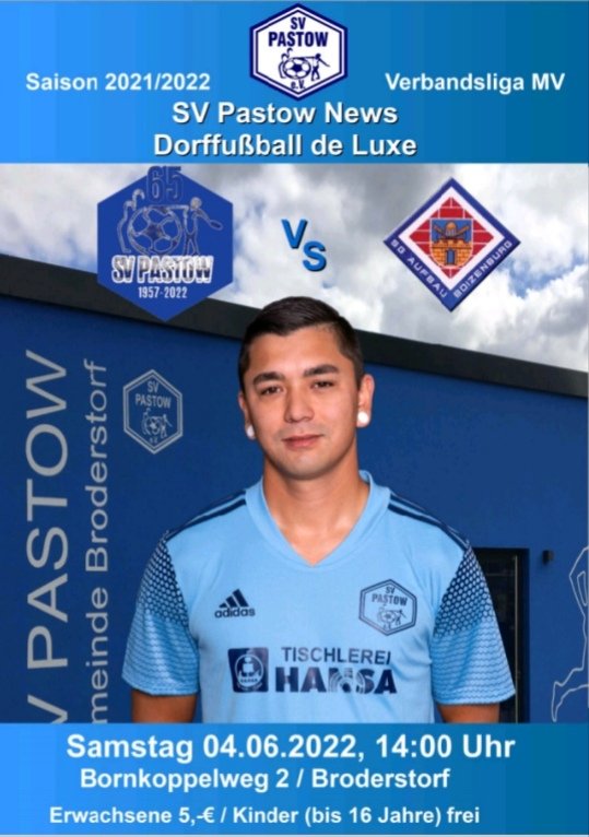 Saison-Abschluß, lange Anreise der Gäste, Verabschiedungen Trainer/Spieler, schönes Wetter und viele Zuschauer am Bornkoppelweg. Fußball Herz, was willst du mehr. Seid heute dabei, zum letzten Spiel der langen Saison 2021-22 der Verbandsliga Herren zu unserem SV Pastow 1.Männer.