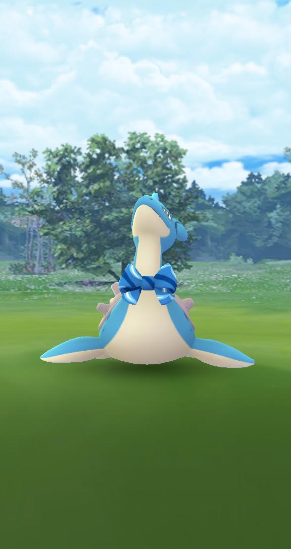 mumuhrid's tweet image. Lapras Butterfly Neck Tie Special Event with #Tentacruel #AlolanGrimer and #Lombre GOsnapshot #PokemonGO