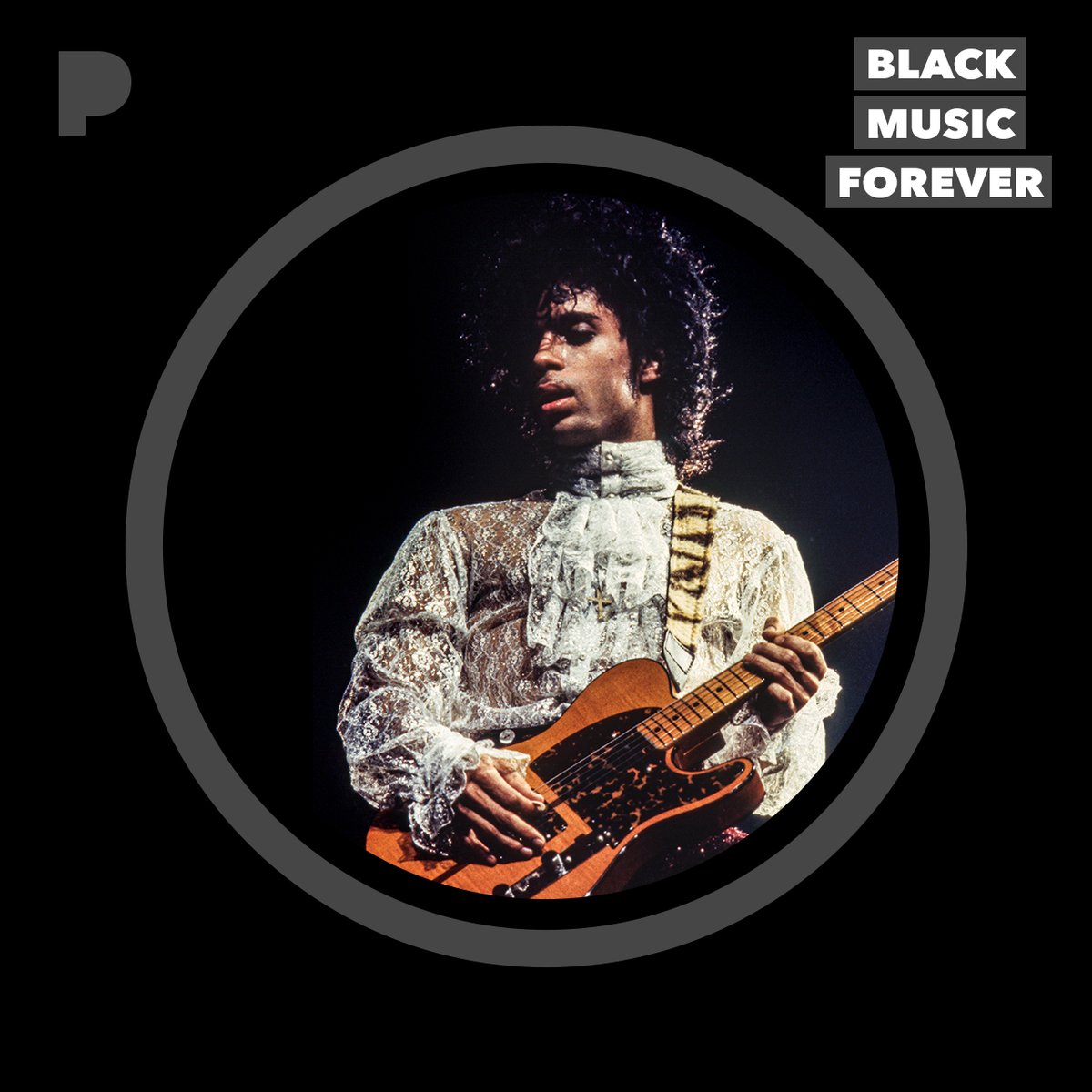 Prince shines brightly on the cover of @pandora's playlist Black Music Forever. Listen to hear “Little Red Corvette (Live In Syracuse)” from the newly remixed and enhanced release Prince and The Revolution: Live. Prince.lnk.to/PandoraBMR