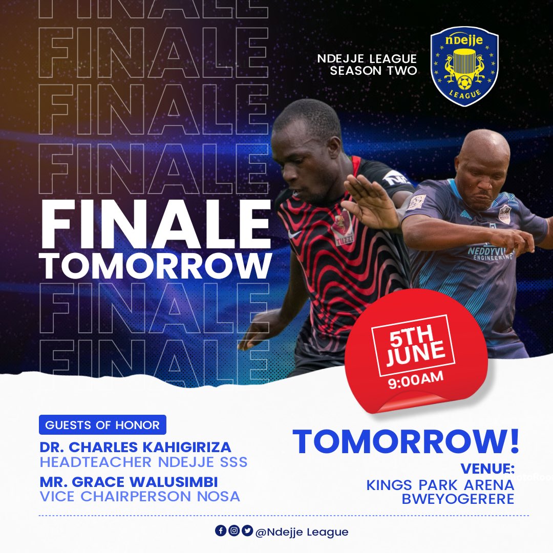 Tomolooooo🔊🔊🔊🔊🚩🚩🚩🥁🥁🥁🥁🥁🥁🥁🥁

#NdejjeLeague