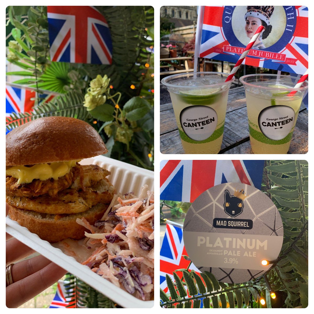 George street jubilee party! Join us today from 12 for a bbq and drinks 🇬🇧