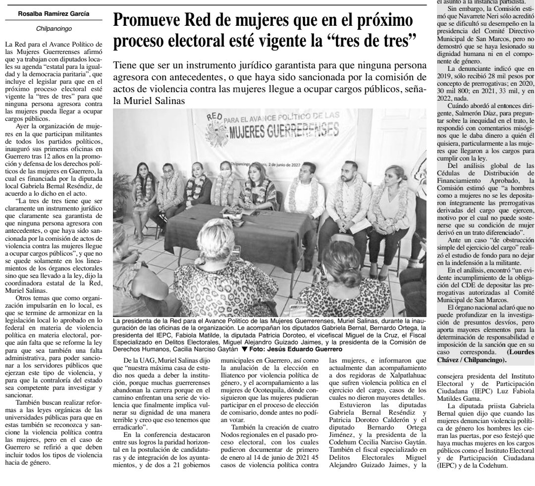 Red para el Avance Político Mujeres Guerrerenses (@rapmug2) on Twitter photo 