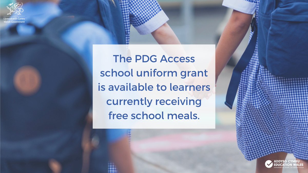 WG_Education's tweet photo. Funding to buy school uniform, equipment, sports kit, kit for activities outside of school is now available for eligible learners.

Apply before 30 June this year to receive this grant.

Contact your local authority for further information. 

https://t.co/oN6ULc82OT #HelpWithKit https://t.co/XcGrSYtEgw