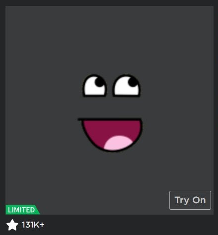 Limited face on roblox - Roblox