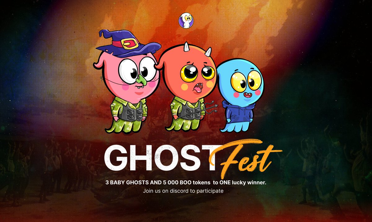 UNCLERY X BABYGHOSTS 👻
We are giving away 3x Baby Ghosts and 5000 BOO tokens to ONE lucky winner 🔥
Join us on discord to participate ! Don’t miss it 👻
discord.com/invite/BabyGho…
