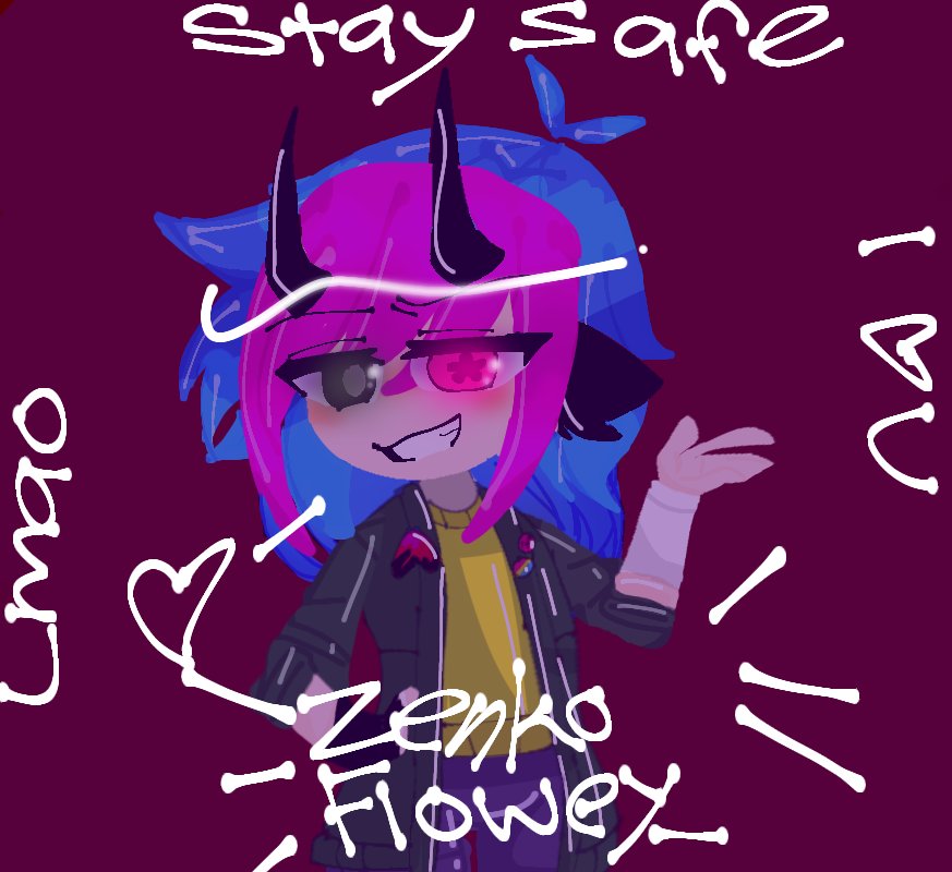 ZenkoFlowey_'s tweet image. First time drawing using gacha and ibispaint 😭😭😭
#pain #drawing #StayAlive #StaySafe #iloveyou