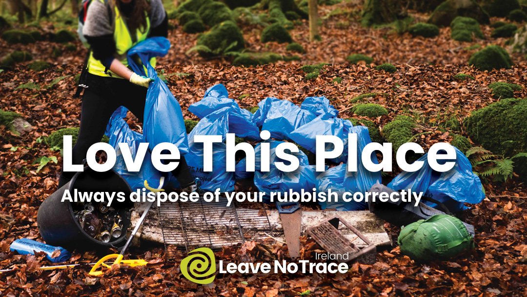 #LoveThisPlace by keeping our outdoors clean. Use bins if available or pack your own bag to bring your rubbish home.

Why not consider organising a community clean-up with your local council?

Visit bit.ly/NoTraceIRE for more info and keep Ireland litter free!