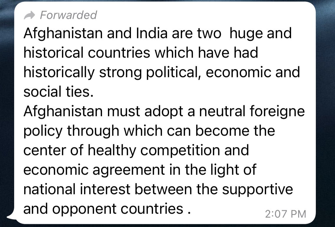 HatefMokhtar's tweet photo. #Afghanistan and #India are two  huge and historical countries which have had historically strong #political, economic and social ties.
Afghanistan must adopt a #neutral #foreigne #policy through which can become the center of healthy competition and economic agreement ….. https://t.co/uacQhKKd6C