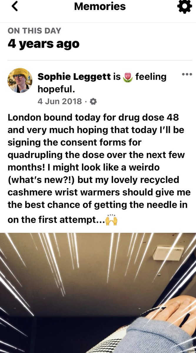 Facebook reminded me that it’s been 8 years since I started on the DIAN-TU drug trial - what on earth are my fellow human guinea pigs and I going to do when it ends in a year and a bit?! 🤷🏻‍♀️