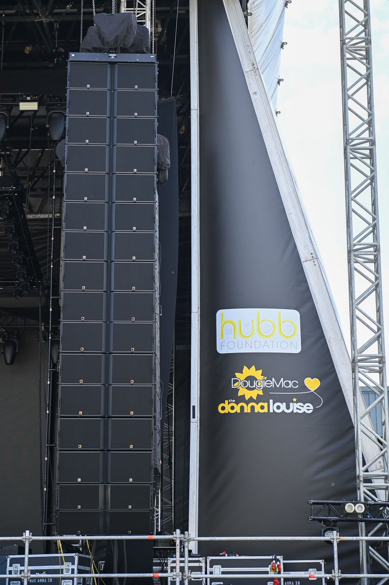 👀 Lovely to be in such good company on the stage for @robbiewilliams’s Homecoming gig at Vale Park. 🥰 Our #RobbieWilliams will be raising money for us (@HUBBFoundation_) and @DonnaLouiseUK (now part of @DougieMacStoke). 🎶 Don't mind doing it for the kids 🎶
