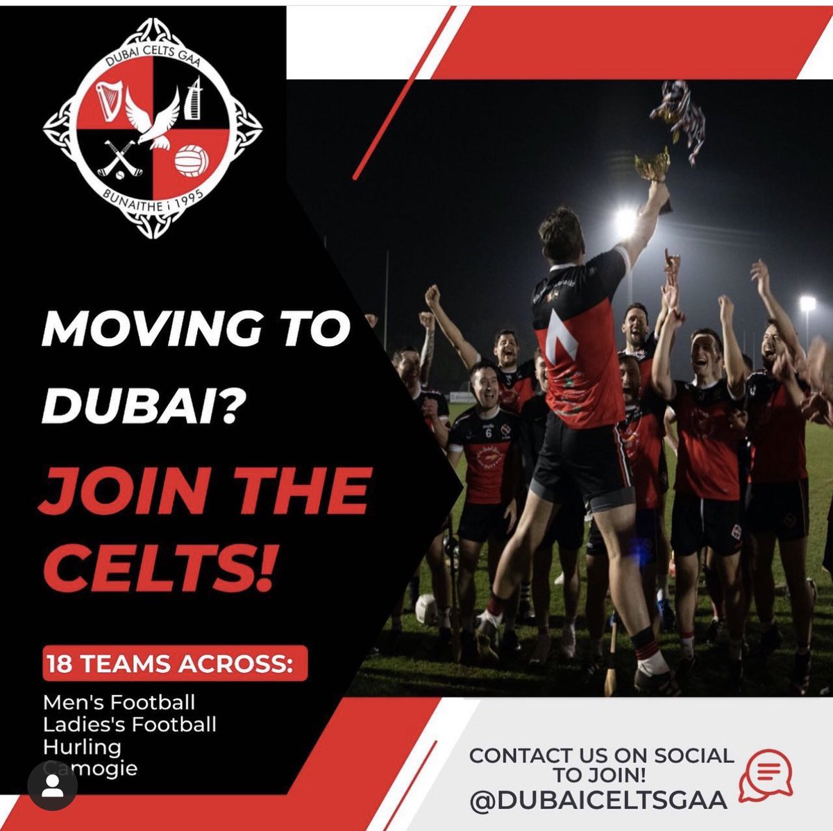 🖤❤️ 27 years of tradition, friendship and community! Come and join us!

#DubaiCeltsGAA
