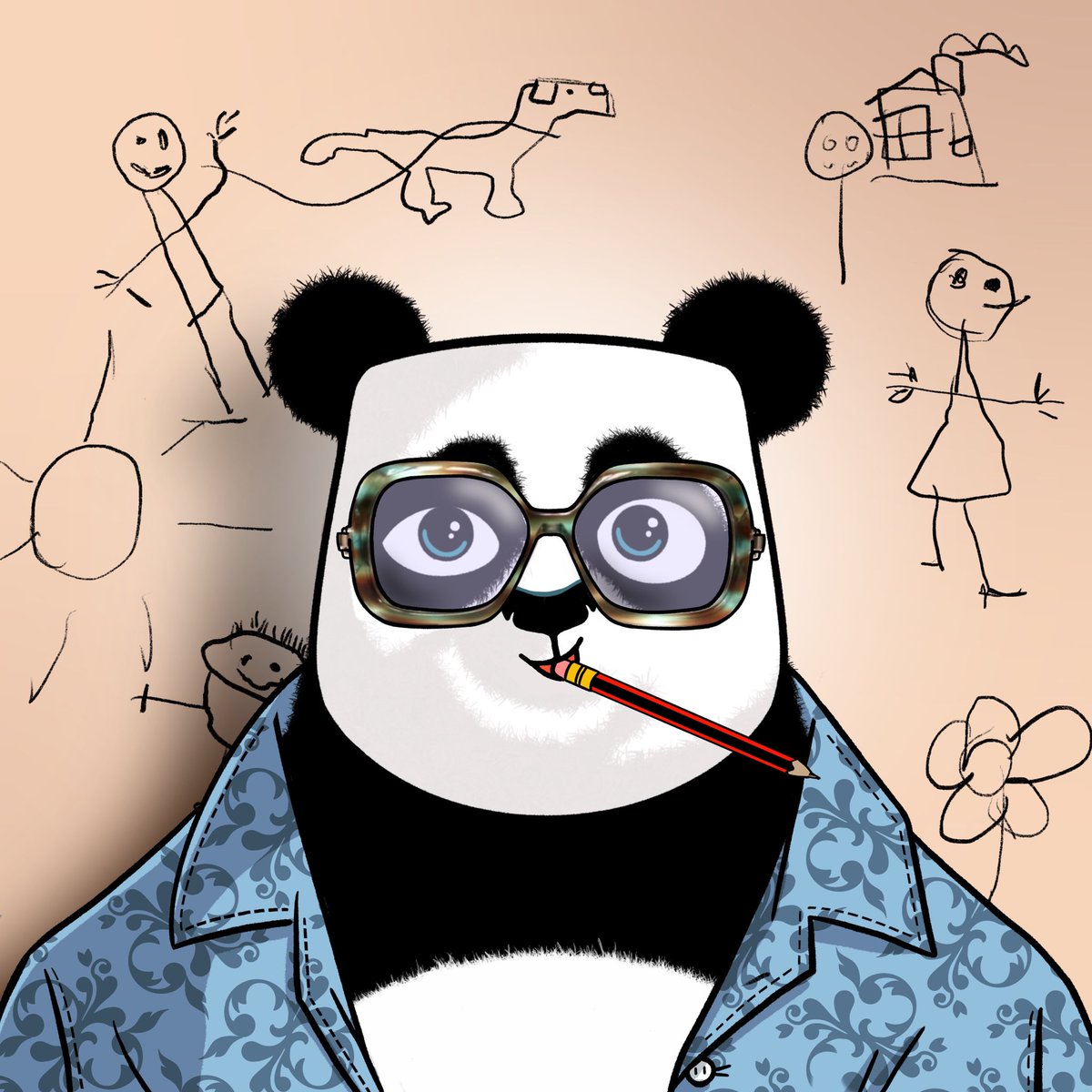 ⚡️🐼NFT#42⚡️🐼
He loves naive art, maybe even too naive.

.
.
#NFTs #panda #opeansea #NFTCommunity #NFTProject