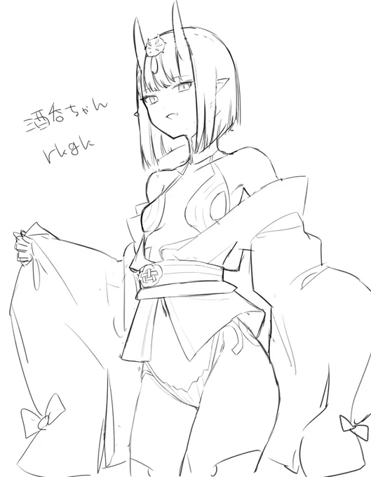 たまにはスレンダーな子描きたかったらくがき 