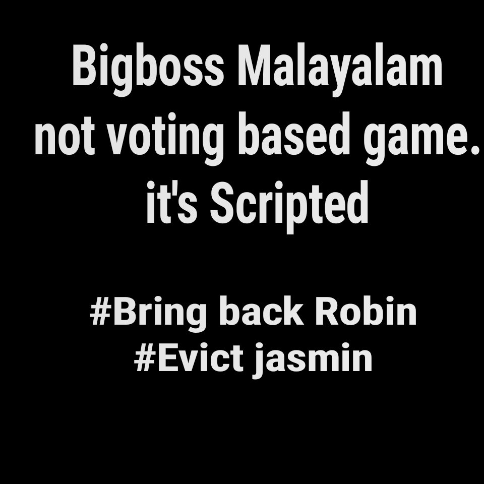 Pubilcopinion's tweet photo. Bring back Robin.. Stop the scripted game
#BringBackRobin 
@asianet @Mohanlal @DisneyplusHSMal 
@PondsIndia https://t.co/USCf5yQZZU