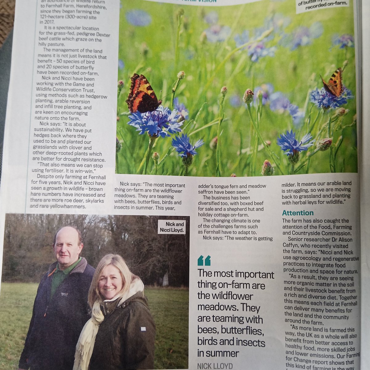 LloydNj's tweet photo. Doing our bit of the environment in the Farmer's Guardian last week.
#farmingcan @FFC_Commission @nationaltrust https://t.co/THJMp43lU1