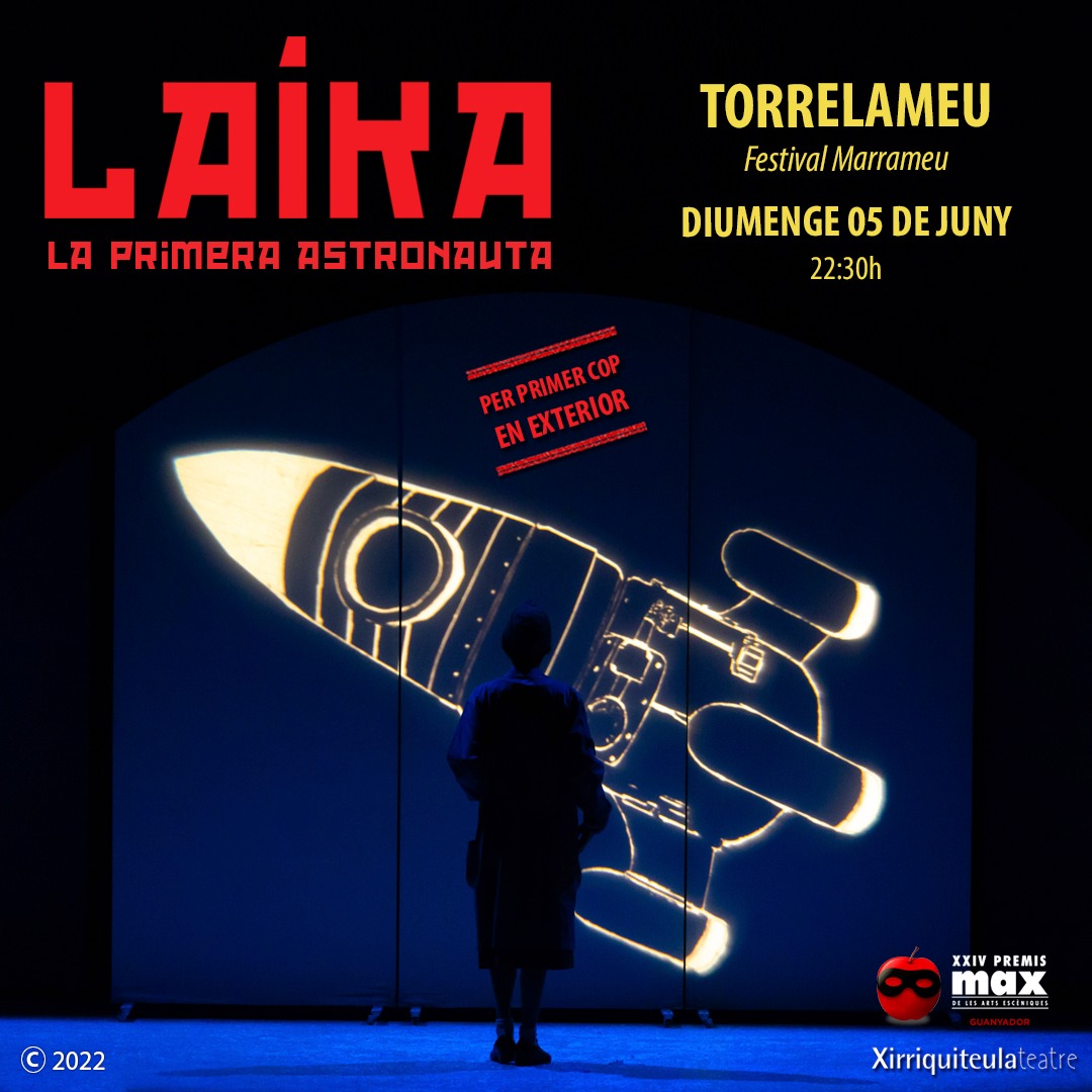 Del <a href="/Imaginariafest/">Festival imaginaria</a> a #Binéfar al <a href="/FMarrameu/">Festival Marrameu</a> demà Diumenge 5 a les 22.30h a la plaça de <a href="/AjuntTorrelameu/">Ajunt Torrelameu</a>
Estrenem #LAIKA a l'aire lliure!!!
<a href="/EscenaFamiliar/">EscenaFamiliar</a> <a href="/ttp_cat/">TTP</a> <a href="/FESTUCteatre/">FESTUC TEATRE</a> <a href="/SEGREcom/">SEGRE</a> <a href="/cultura_lleida/">Cultura Lleida</a> <a href="/lleidacom/">LLEIDA.COM</a> <a href="/Lleidacom_ag/">LLEIDA.COM Agenda</a> tomaticket.es/ca-es/entrades…