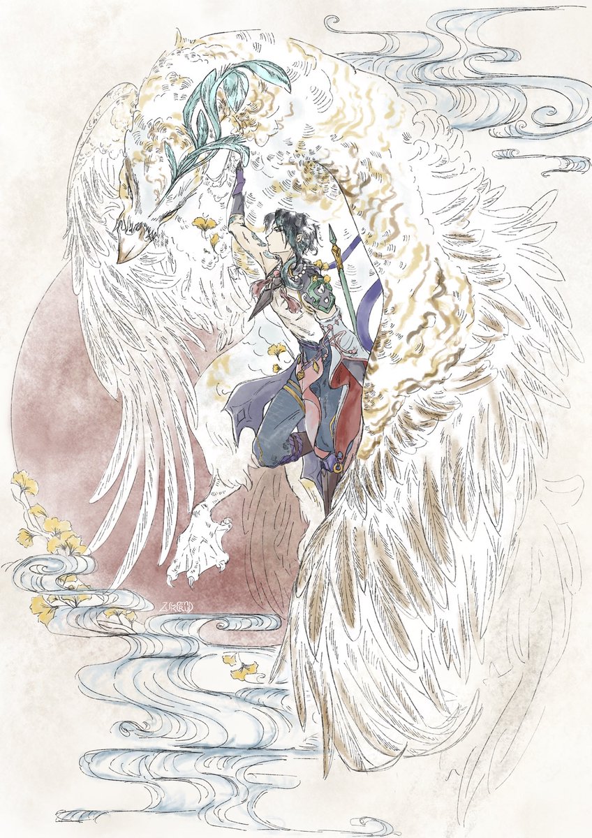 zuckermud's tweet photo. После сюжетки моя любовь к сяо полыхнула с новой силой 

#xiao #GenshinImpact #art https://t.co/OV7vPdOTp8