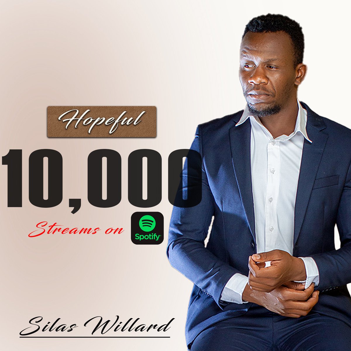 silaswillards's tweet photo. Hopeful has a 10 000 streams on @Spotify
I'm Totally  grateful for the Love and Support you've shown concerning my Music ministry.
I'm so grateful to each one of you😭🙌🏾

please let's keep streaming... 
https://t.co/qRCkeweq65 https://t.co/uLJ5SXjJvM