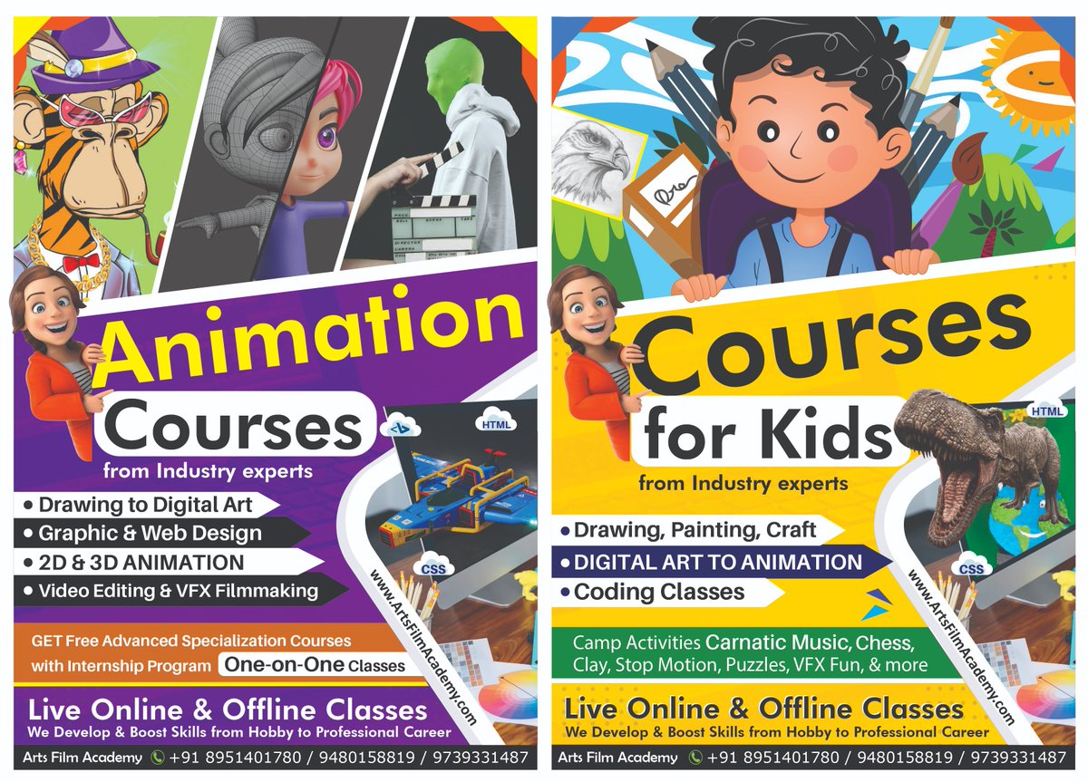 ArtsFilmAcademy's tweet image. Animation &amp;amp; Drawing classes for kids hurry up Join now
#animationclasses #codingclassesforkids #drawingclassesforkids #drawingcourse  #drawingclasses #summercamp2022 #summercamp #HobbyClasses #hobbyclassesforkids
#iiscbangalore #tatainstituteofsocialsciences