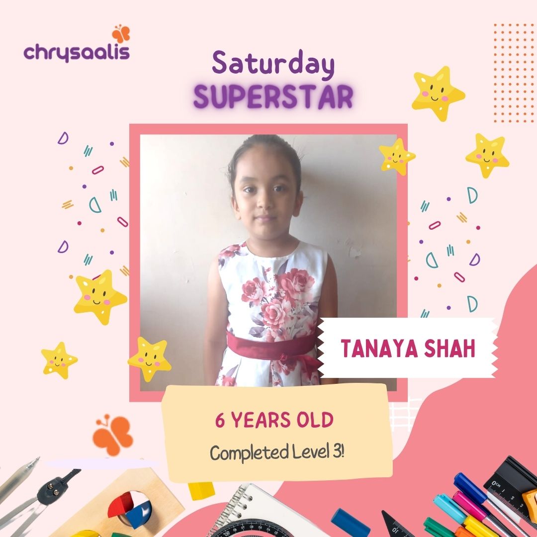 So proud to share our little #SaturdaySuperstar Tanaya Shah from our #iMaths #ShimpoliCentre in #Mumbai! This amazing 6 yr old has completed Level 3 this week. Huge shoutout to @BinduMalkan our centre head at Shimpoli's i-Maths centre: Big Horizon for her great work with the kids