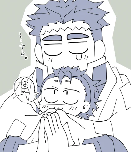 南無らくがき。
ちび玄師匠の羽織袖でナム。 