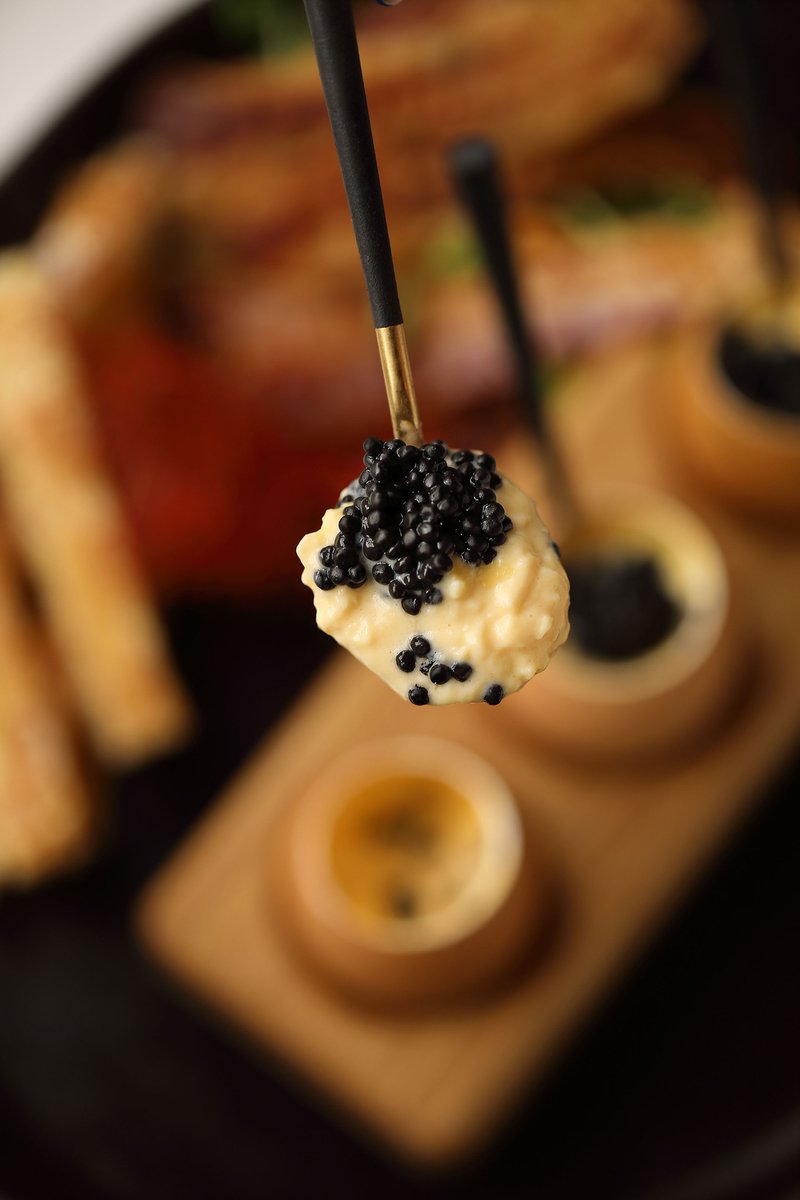 Swipe for the the close up➡️
​Truffled Eggs, Caviar, Sourdough Soldiers &amp; Crispy Pancetta