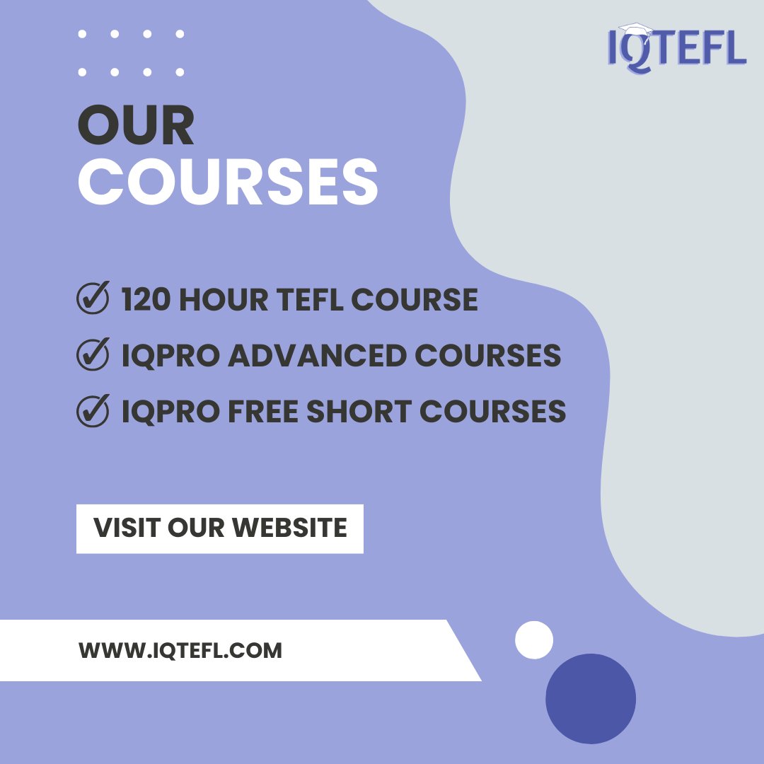 iqtefl's tweet photo. Take a look at all of the courses we offer by clicking the link 👉 https://t.co/fWJtn3FqoV 🤩

#TEFL #teachEnglish #TeachEnglishasaForeignLanguage #teachabroad #teachandtravel #learnenglish #learningenglish #IQTefl #learningisfun #workathome #workandtravel #education https://t.co/K4EaUy2H8P
