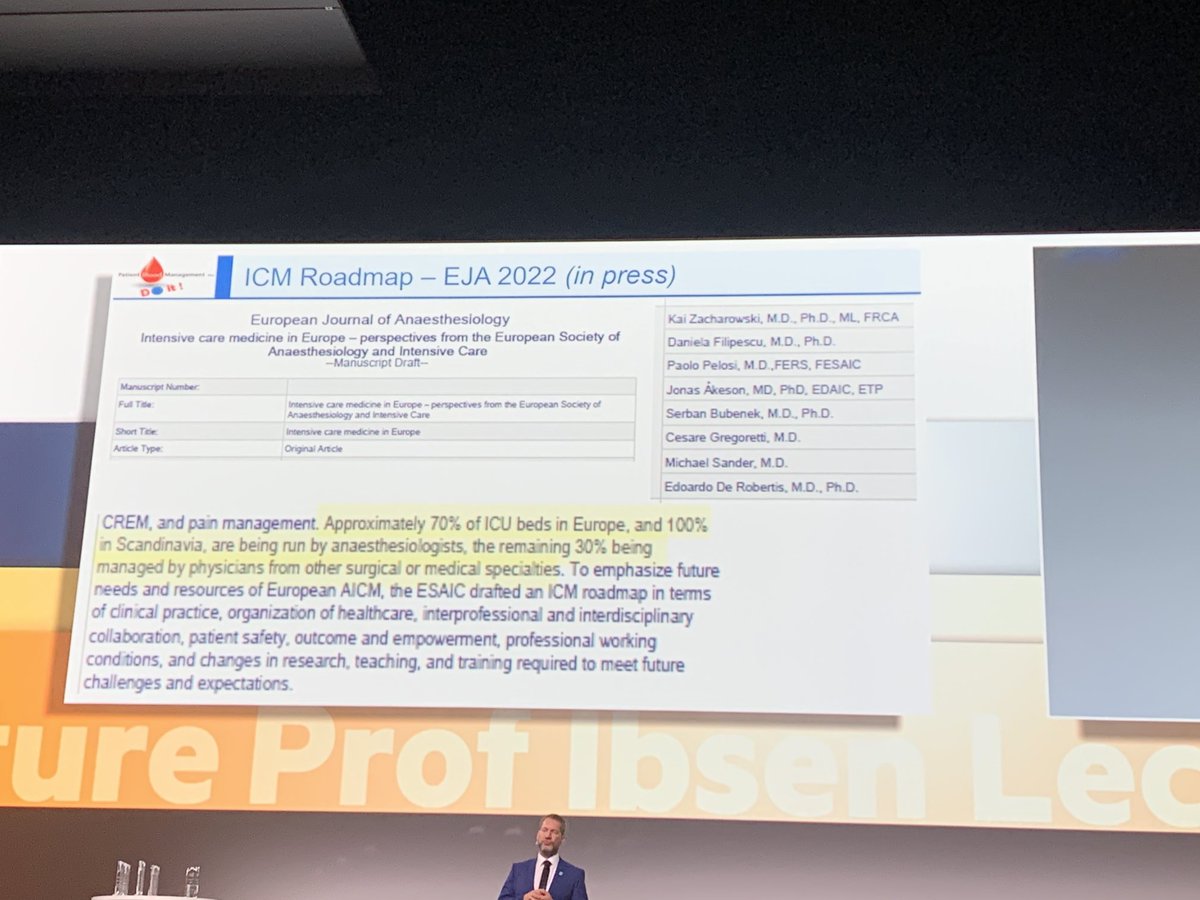 70% of ICU beds in Europe have been run by Anesthesiologists!!! ⁦<a href="/ESAIC_org/">ESAIC</a>⁩ ⁦<a href="/sedar_es/">SEDAR</a>⁩ ⁦<a href="/wfsaorg/">WFSA</a>⁩