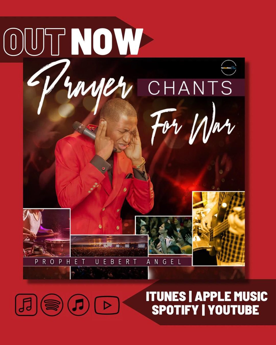 UebertAngel's tweet photo. 🚨OUT NOW 🚨
The brand new album Prayer Chants for War is now available on all streaming services! These are your victory songs, your battle cries for your prayer time in the Secret Place. Stream them on ITunes, Apple Music, Spotify, YouTube and many more #prophet #uebertangel https://t.co/iUbcvJvmRX
