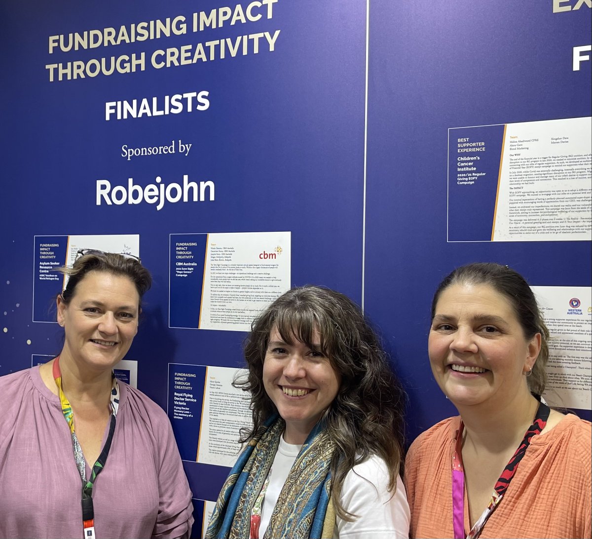 CBMAustralia's tweet photo. @CBMAustralia/#Robejohn nominated at 2NITE's #FIAConference #awards. #CBM for Fundraising Impact Through Creativity 🏆 '21 Save Sight “Hope Grower” campaign. 🙏 to #generousdonors who 🤝to #EndtheCycle of #poverty #disability. #BetterWorldForAll #Fundraising #DisabilityInclusion https://t.co/CQx6h4MPLS