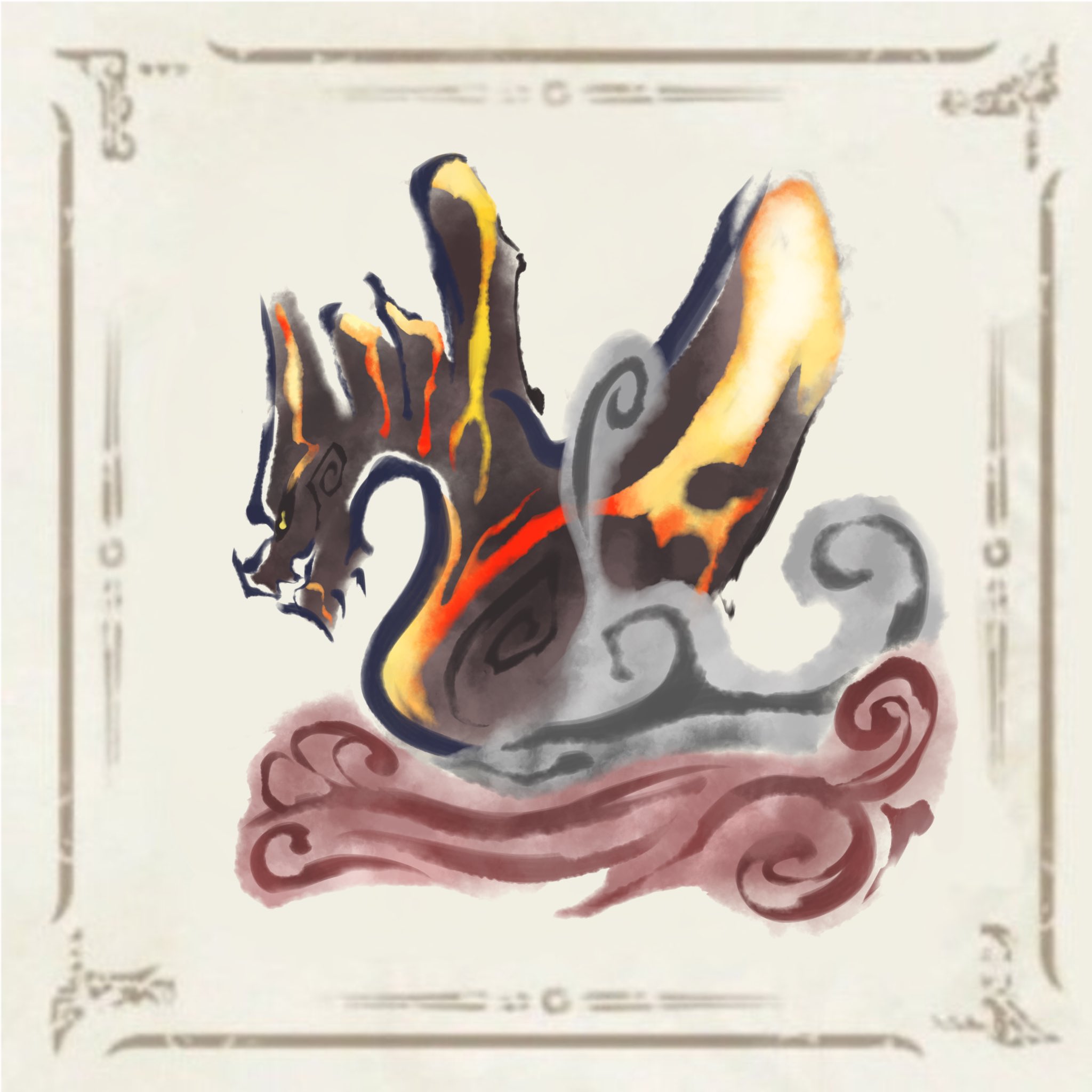 ディア モンハンrise風アイコンでグラン ミラオス描きました Monsterhunter モンハン モンハンライズ イラスト T Co Mahyhkl6mw Twitter