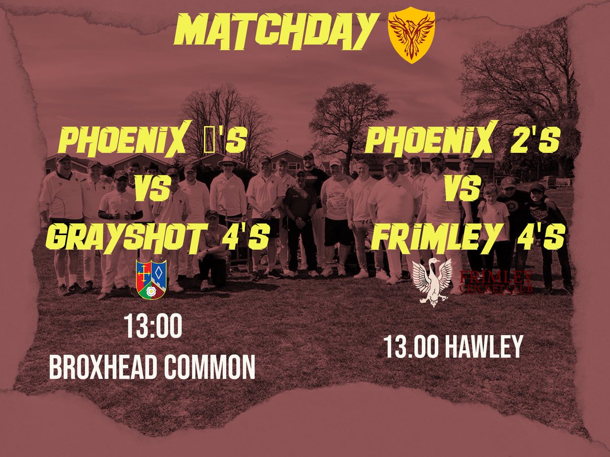 Frimley_Phoenix's tweet photo. Its Match-day!
Both teams are in action in division 7 of the IโAnson and Miller league.
Click the link in our bio to follow the live stream as the 2โs look for revenge against Frimley 4โs. Cmon you Phoenix.
#cricket #phoenix #ianson #phoenixcc https://t.co/qBmjE6n76c