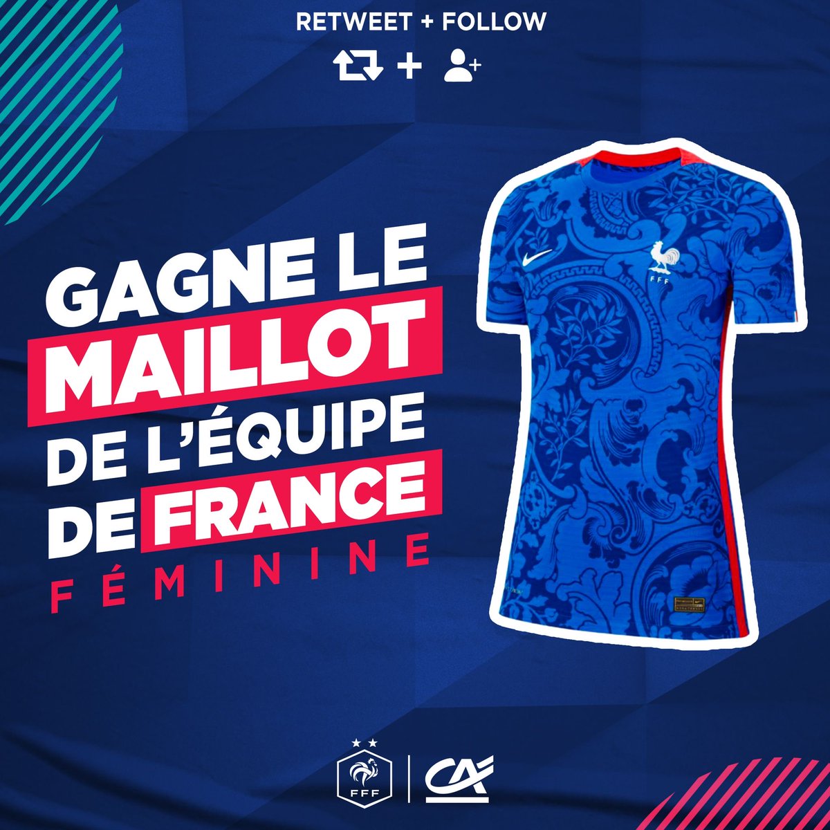 tousuncotefoot's tweet image. À GAGNER : le NOUVEAU maillot des Bleues ! 🇫🇷🎁

Pour jouer :
🔁 RT + FOLLOW @tousuncotefoot 

🍀 Tirage au sort mercredi.