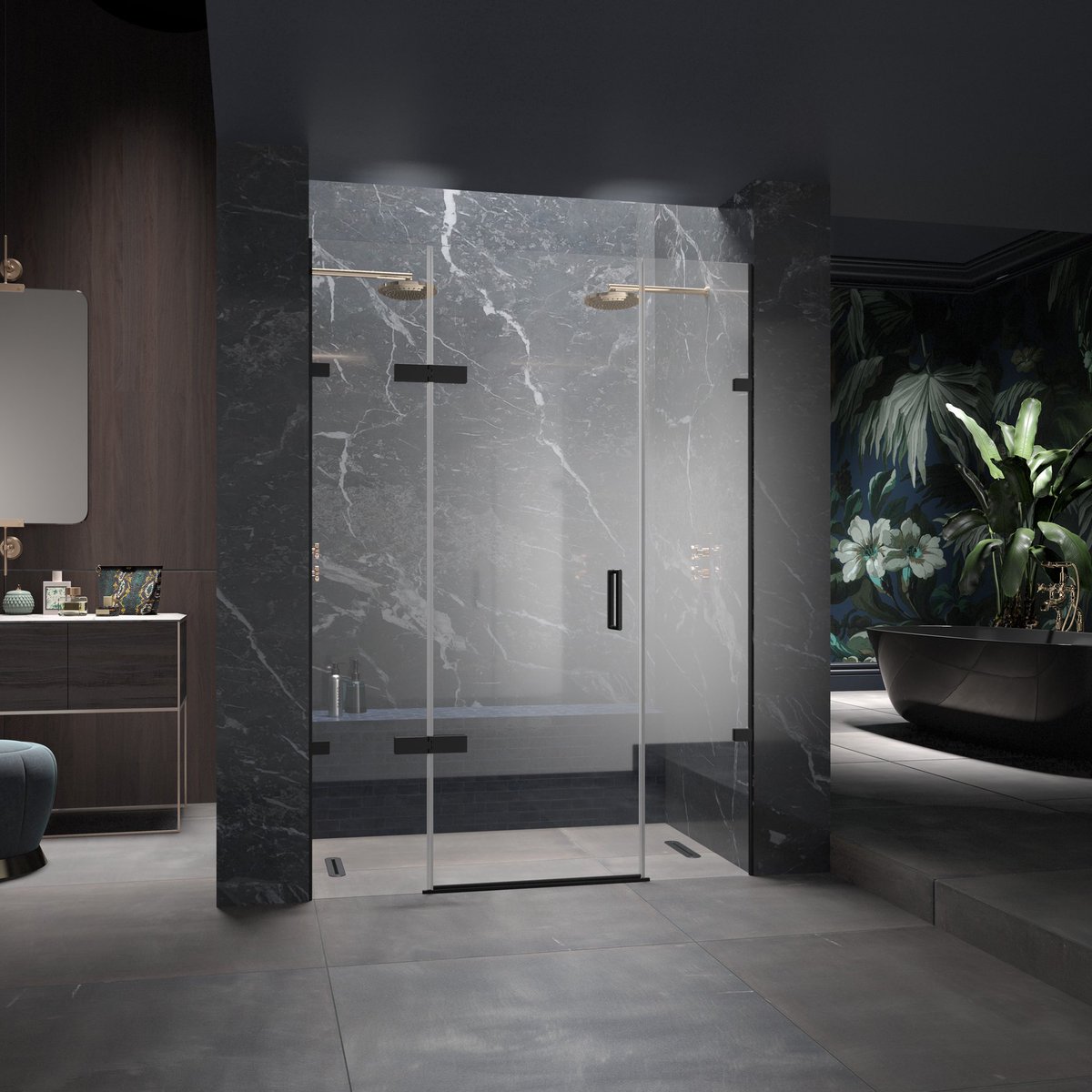 MatkiShowering's tweet photo. Dramatic and sophisticated. 🖤

This stunning Bespoke EauZone Hinged Door with Hinge Panel and Inline Panel for Recess is a striking centrepiece for a luxury bathroom and the Matt Black finish adds a touch of contemporary style. 

https://t.co/q0i8134ovD

#blackbathroom https://t.co/u60RUa30Up