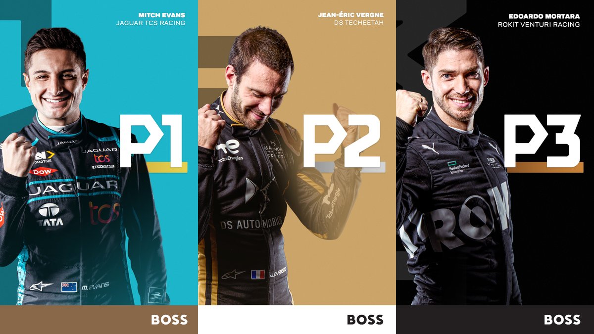 AN INCREDIBLE WIN for @mitchevans_! 👏 @JeanEricVergne holds onto P2 with @edomortara rounding off the Round 9 podium in P3 🏆 🇮🇩 2022 #JakartaEPrix | #THISISBOSS @HUGOBOSS