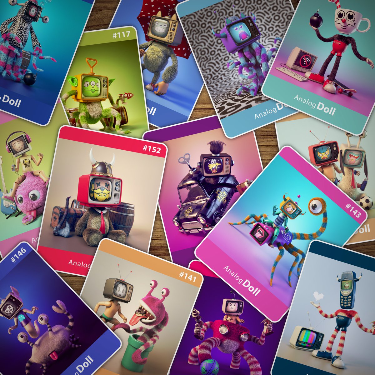 "Analog Doll" memories of childhood TV
on <a href="/0xPolygon/">Polygon | POL</a> <a href="/opensea/">OpenSea</a>📺👾👾👾
Let's have fun together.

opensea.io/collection/ana…

#NFT #NFTCommunity #NFTdrop #nftart #OpenSeaNTF #NFTartists #Polygon #NFTJPN